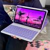 AnMengXinLing for iPad 11th(A16)/10th Generation Case with KeyboardSlim Candy Wireless Detachable Keyboard Case with Pencil Holder, Purple view 2