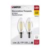 Satco S21827, 5.5 Watt, B11, Clear, Candelabra Base, 2700K, 500 Lumens, 120 Volt, LED Bulb - 2 Pack view 3