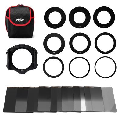 Neutral Density Filter Kit ND2+4+8+16 Filter Set with Ring-Adapter and Filter Holder Camera Photography Accessories