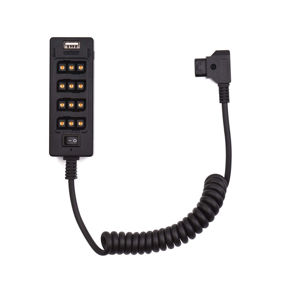 D-Tap B Type Socket D-tap Male to 8 Port D-tap Female Spliter Power Cable Connector