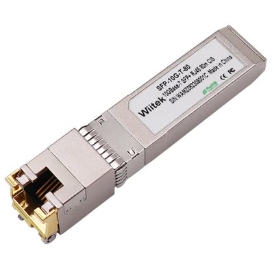 Wiitek 80 Meters, 10Gbps SFP+ to RJ45 Modules, 2.5G/5G/10GBase-T Ethernet RJ45 to SFP+ Transceiver, Compatible for Cisco SFP-10G-T-X, Ubiquiti, Netgear, Mikrotik, Unifi and More