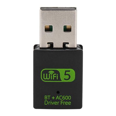 Receiver Driver 2 in 1 LAN Antenna Adapter RTL8821CU,600MB 4.2 Dongle Networking Card, Black USB C Power Adaptor for