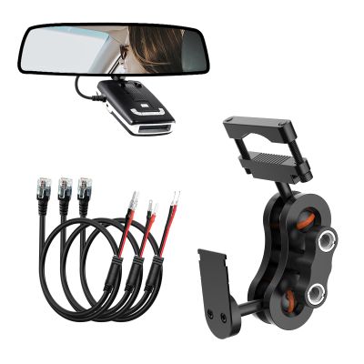 SDSACZMU Radar Detector Mount,Rearview Mirror Rod Radar Mounting Bracket+Rearview Mirror Hard Wire Power Cord kit16,with Inline Fuse (for Escort Max / Max2/ MAX360 Radar)