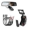 SDSACZMU Radar Detector Mount,Rearview Mirror Rod Radar Mounting Bracket+Rearview Mirror Hard Wire Power Cord kit16,with Inline Fuse (for Escort Max / Max2/ MAX360 Radar) view 1