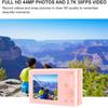 eDealz 44MP Digital Camera - Compact Point & Shoot with 32GB SD Card, 16X Digital Zoom, 2.4 Inch Screen - Vlogging Camera for Teens & Seniors (Pink) view 2