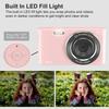 eDealz 44MP Digital Camera - Compact Point & Shoot with 32GB SD Card, 16X Digital Zoom, 2.4 Inch Screen - Vlogging Camera for Teens & Seniors (Pink) view 4