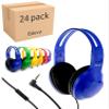 Eduvy Bulk Headphones for Classroom with Microphone, Heavy-Duty School Pack Wired Headphones for Students. Teacher Must Haves Supplies from Elementary to College (24 Pack Mixed Color) view 1