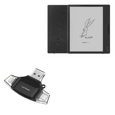 BoxWave Smart Gadget Compatible with Onyx BOOX Page - AllReader SD Card Reader, microSD Card Reader SD Compact USB - Jet Black