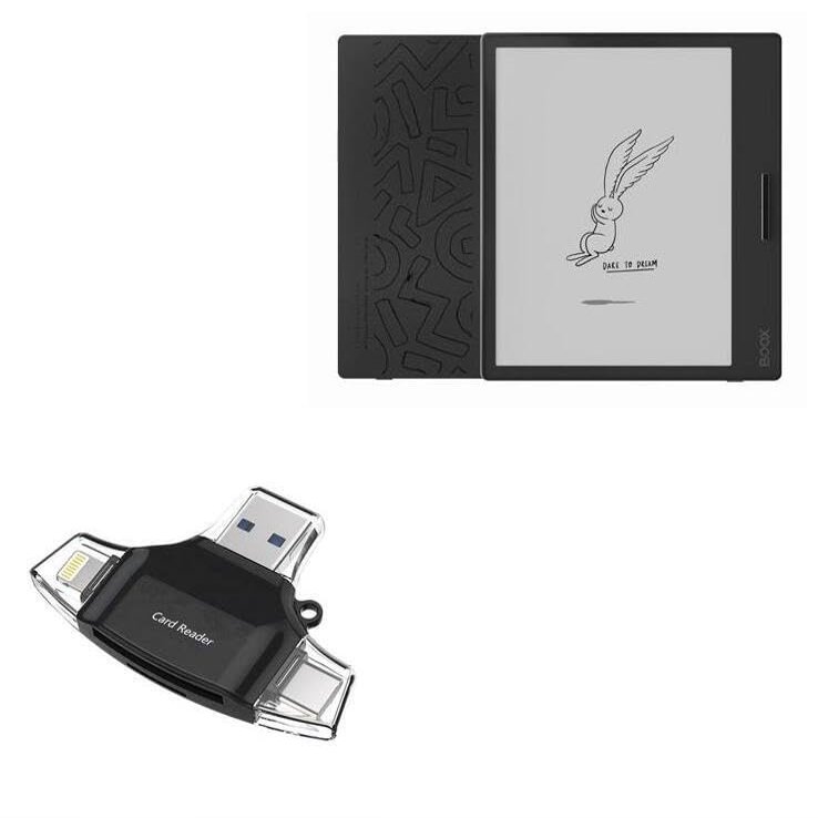 BoxWave Smart Gadget Compatible with Onyx BOOX Page - AllReader SD Card Reader, microSD Card Reader SD Compact USB - Jet Black