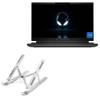 BoxWave Stand and Mount Compatible with Dell Alienware m15 R7 - Compact QuickSwitch Stand, Portable Multi Angle Viewing Foldable Riser - Metallic Silver view 1