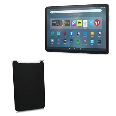 BoxWave Case Compatible with Amazon Fire Max 11 (2023, 13th Gen) - SlipSuit, Soft Slim Neoprene Pouch Protective Case Cover - Jet Black