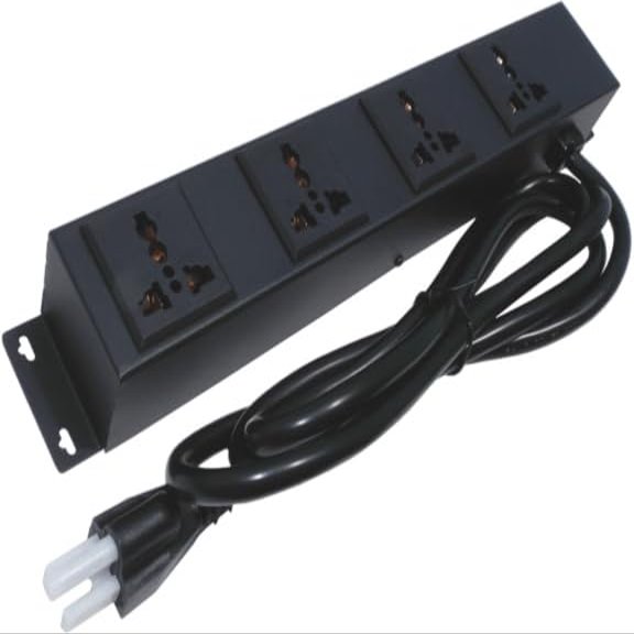 12" 4 Universal Outlets Metal Power Strip