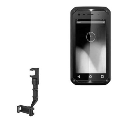BoxWave Car Mount Compatible with SuperLogics SL-MOBILE-GT500 - Rearview Mirror Car Mount, Rear View Mirror Adjustable GPS Car Mount - Jet Black