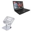 BoxWave Stand and Mount Compatible with Origin PC EON17-S - Executive VersaView Laptop Stand, Ergonomic Adjustable Viewing Angle Metallic Riser - Metallic Silver view 1