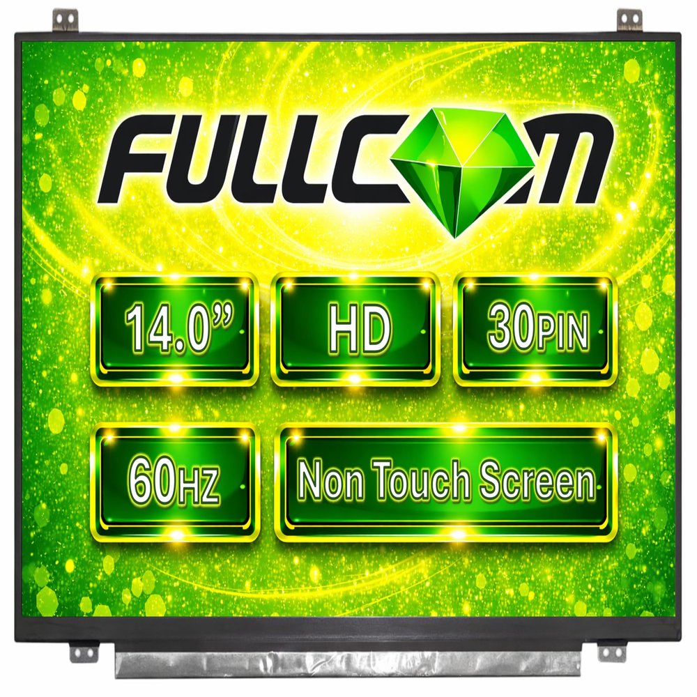 FULLCOM New LCD Replacement Screen HD 1366x768 (Non Touch) 14.0 Inch for Lenovo IdeaPad 120S-14IAP 81A5 30 Pin Matte for Laptop/Display/Screen/LCD Application