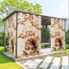 Outdoor Curtain for Patio Waterproof, Thanksgiving Fall Squirrel Maple Leaf Cotton Linen Background Windows Curtains Panels Outside Drapes for Living room/Pergola/Garden/Balcony 52"W x 108"L x 2 view 1
