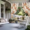 Outdoor Curtain for Patio Waterproof, Thanksgiving Fall Squirrel Maple Leaf Cotton Linen Background Windows Curtains Panels Outside Drapes for Living room/Pergola/Garden/Balcony 52"W x 108"L x 2 view 4