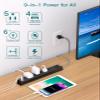 2 Pack Power Strip Surge Protector - 6Ft Extension Cord with 5 Widely Outlets 4 USB (2 USB C) Port, 1875W/15A, Wall Mount, Flat Plug, Desk Charging Station for Home Office College Dorm Room Essentials view 2