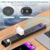 2 Pack Power Strip Surge Protector - 6Ft Extension Cord with 5 Widely Outlets 4 USB (2 USB C) Port, 1875W/15A, Wall Mount, Flat Plug, Desk Charging Station for Home Office College Dorm Room Essentials view 4