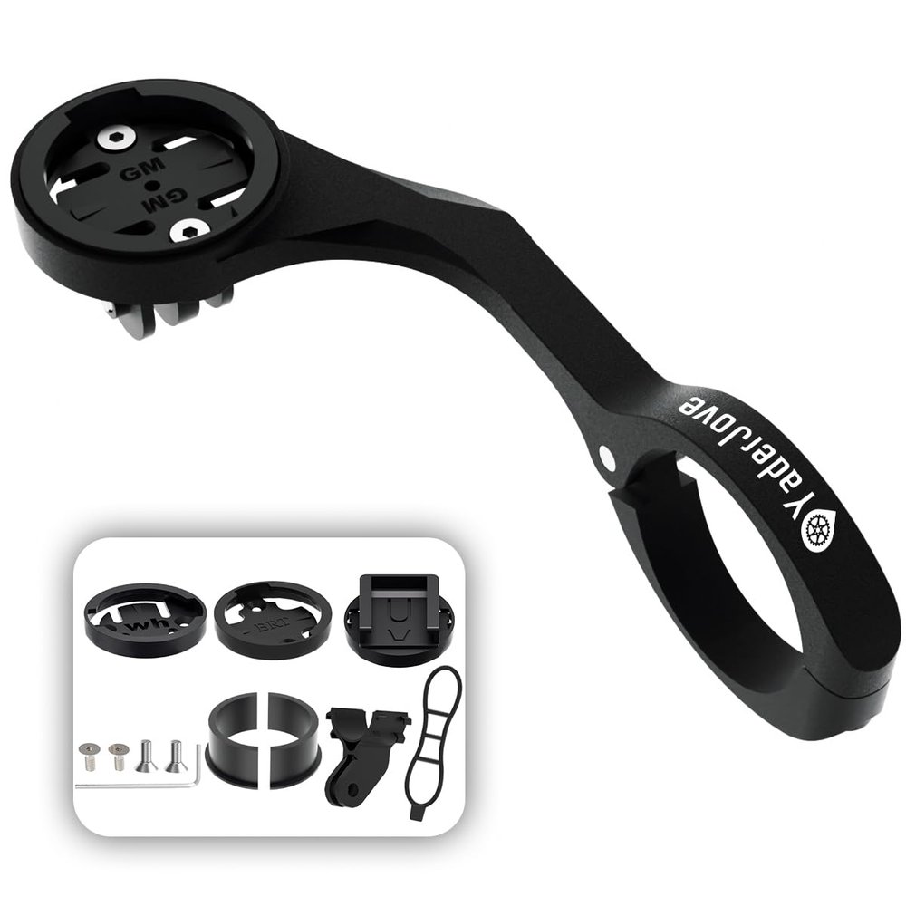 Bike Computer Mount - Garmin Bike Mount for Garmin Edge 200 500 510 520 800 810 820 1000 1030,Out Front Cycling Computer Mount Compatible with Road Bike GPS Computer,Garmin,Combo & GoPro Action Camera