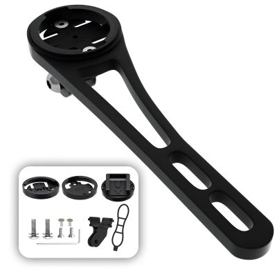 YaderJove Out Front Aluminium Alloy Cycling Computer Mount for Garmin Road Bike Integrated Handlebars, Compatible With Garmin GPS & GoPro Full Range
