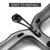 YaderJove Out Front Aluminium Alloy Cycling Computer Mount for Garmin Road Bike Integrated Handlebars, Compatible With Garmin GPS & GoPro Full Range view 4
