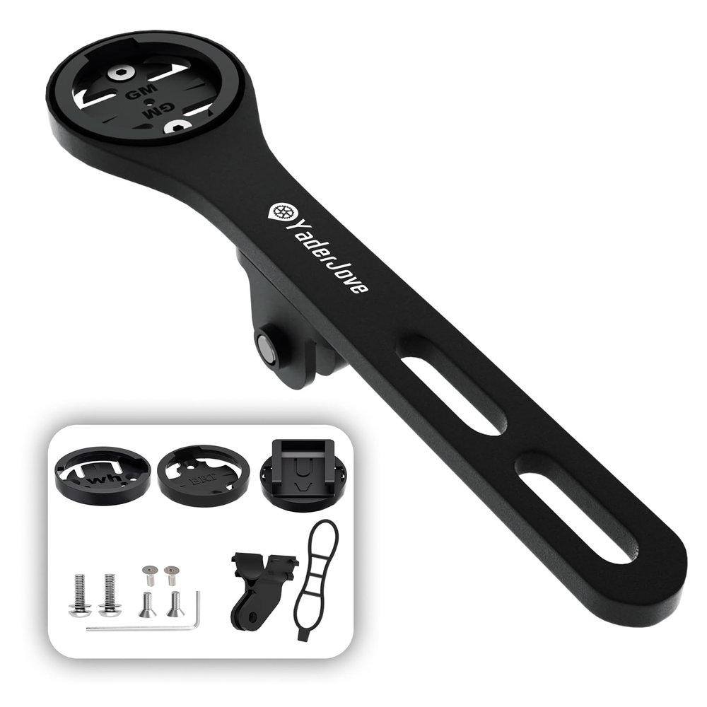 Bike Computer Mount - Out Front Mounts for Road Bikes Integrated Handlebar, Aluminium Alloy GPS Computer Combo Mount & GoPro Full Range