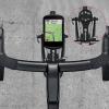 Bike Computer Mount - Out Front Mounts for Road Bikes Integrated Handlebar, Aluminium Alloy GPS Computer Combo Mount & GoPro Full Range view 4
