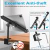 woleyi Anti-Theft Retail Kiosk Tablet Stand - [Dual Security Lock] 360 Swivel Locking iPad POS Stand Holder, for 7-11" iPad Pro/Air/Mini, Galaxy Tab, Surface, for Store Display Office Kitchen Desktop view 3