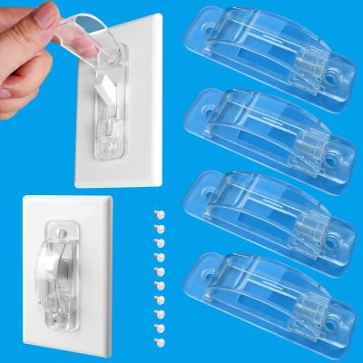 4-Pack Toggle Light Switch Cover Guard, Light Switch Lock for Baby Proof