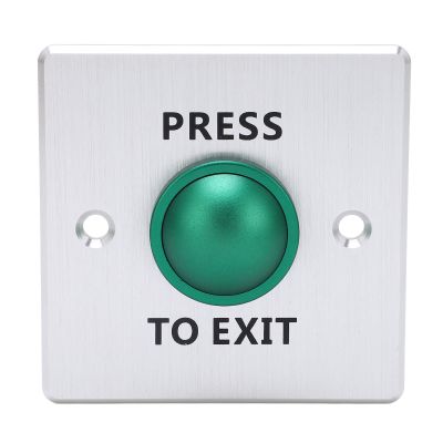 Door Release Button, Stainless Steel 1224V Push to Exit NO NC COM Switch Access Control Panel