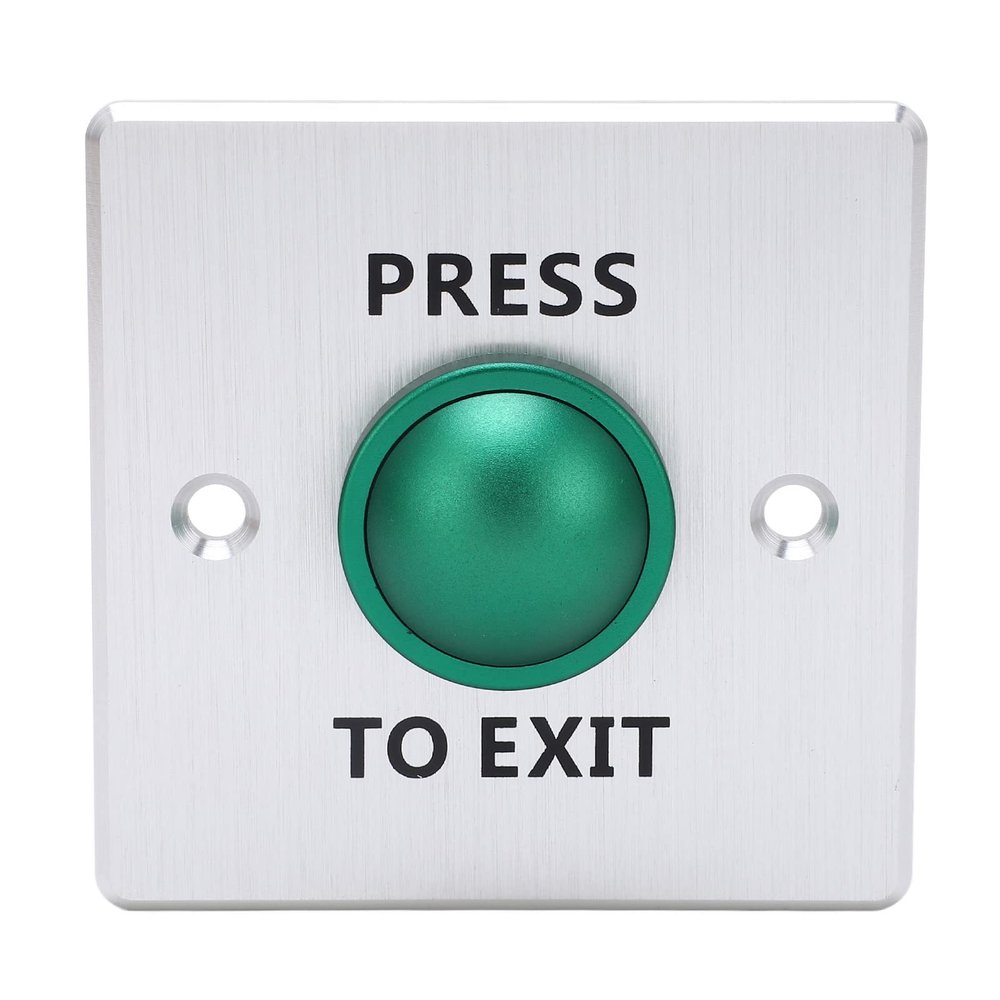 Door Release Button, Stainless Steel 1224V Push to Exit NO NC COM Switch Access Control Panel