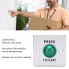 Door Release Button, Stainless Steel 1224V Push to Exit NO NC COM Switch Access Control Panel view 2