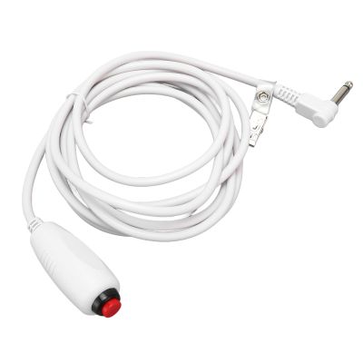 Asixxsix Nurse Call Cord, 9.8ft Universal Red Momentary Call Cable 6.35mm Interface Push Cord Easy to Use Replacement Nurse Call Cord with Clip, for Nurse Station
