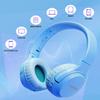 KONNAO Kids Headphones Bluetooth 60H, Foldable On Ear Headphone with MIC, Volume Limiter 85dB/94dB Wireless & Wired Headphones, Over-Ear Headphone for Kid Adult School Online Class Travel, Blue view 4