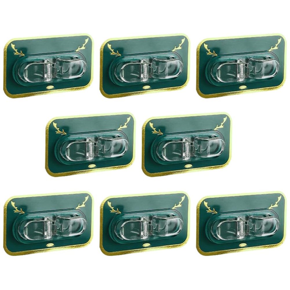 Homoyoyo 8pcs Self-Adhesive Cable Clips Cord Organizers for Wall Desktop Multi-Functional Electric Wire Fasteners for Home Office Use Easy Installation