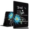 Case for iPad 9th/8th/7th Gen 2021/2020/2019 iPad 10.2 Inch Also Fit iPad Air 3th Gen 2019/iPad Pro 10.5 inch 2017Standing Cover Case with Auto Sleep/WakeBlue Lotus Flower Dragonfly view 1