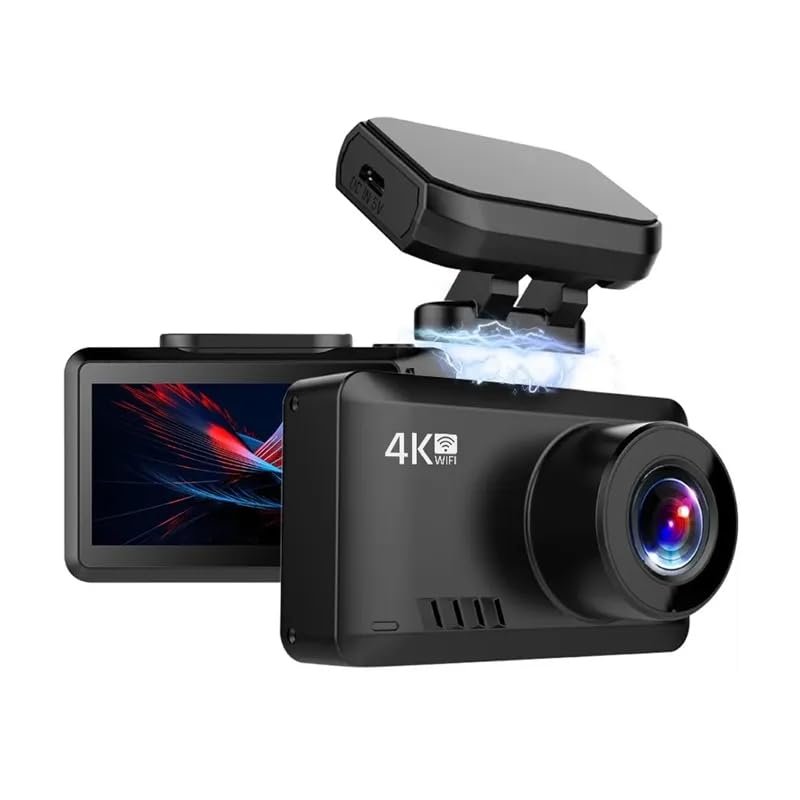 4K Dual Car Dash Cam 2160P Dashcam Camera 2K UHD 170 Angle Auto Video Recorder Car Black Box with Back Cam