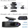 4K Dual Car Dash Cam 2160P Dashcam Camera 2K UHD 170 Angle Auto Video Recorder Car Black Box with Back Cam view 3