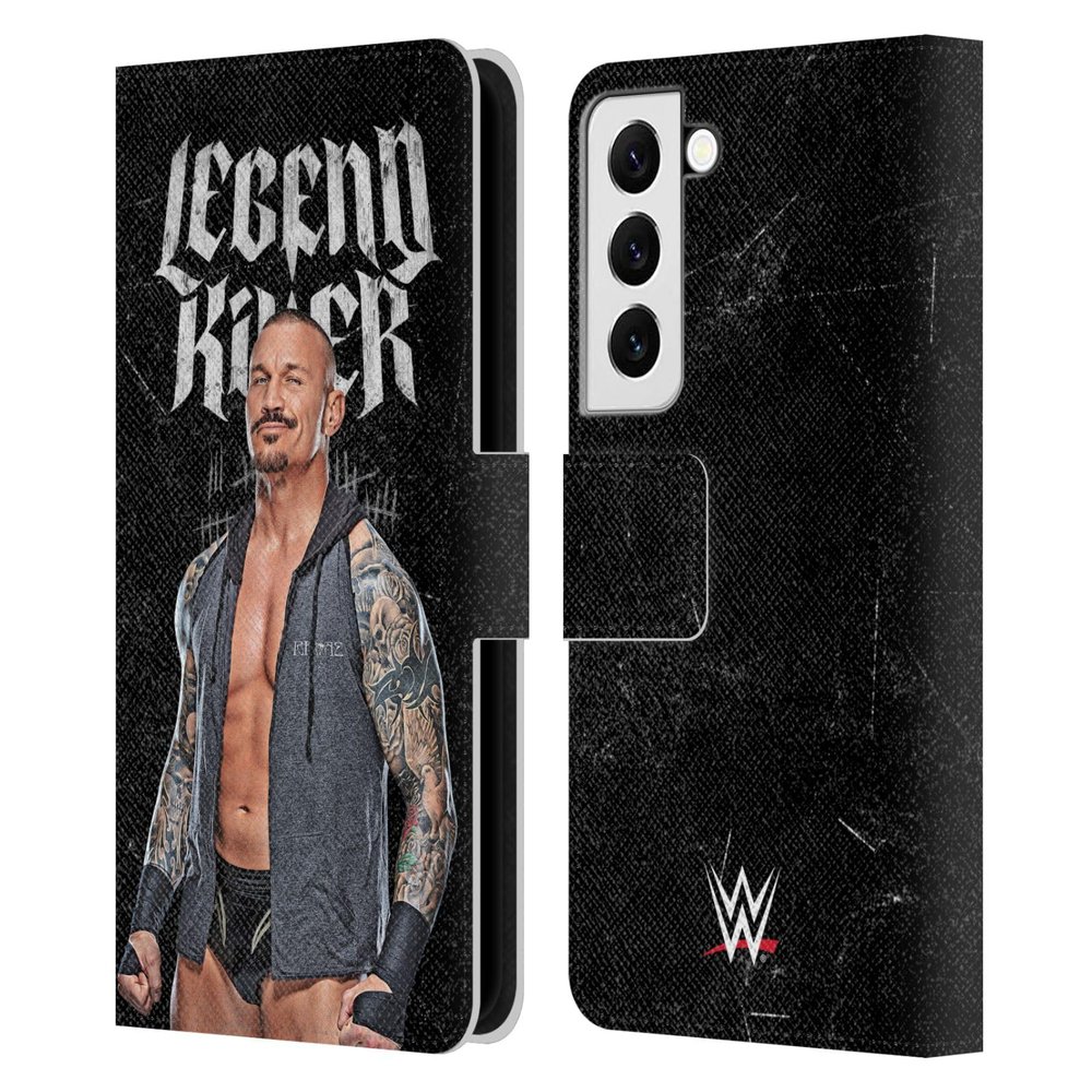Head Case Designs Officially Licensed WWE Legend Killer Randy Orton Leather Wallet Case Compatible with Samsung Galaxy S22 5G