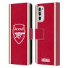 Head Case Designs Officially Licensed Arsenal FC Home 2023/24 Crest Kit Leather Wallet Case Compatible with Motorola Moto G52 view 1