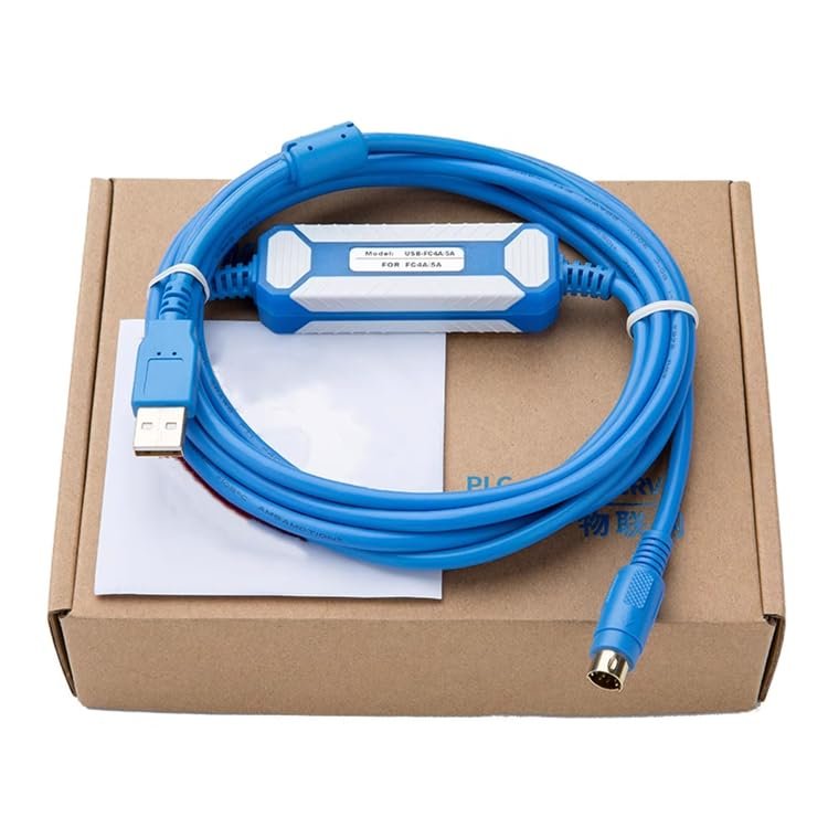 for USB-FC4A/5A PLC Programming Cable FC4A 5A Series Data Download Cable Blue Gold-Plated Model