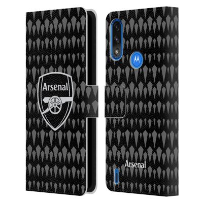 Head Case Designs Officially Licensed Arsenal FC Home Goalkeeper 2023/24 Crest Kit Leather Wallet Case Compatible with Moto E7 Power/Moto E7i Power