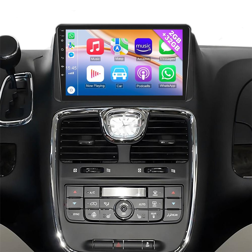 Android Stereo Radio for Dodge Grand Caravan 2011-2020 with Wireless Apple Carplay Android Auto, 9'' Touch Screen for Grand Caravan Bluetooth, HiFi, FM, GPS, WiFi, Mirror Link, SWC, Mic, Backup Cam
