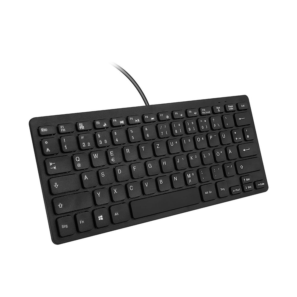 78 Keys USB Wired Keyboard, Multi-Language Options for PC/Laptop, Quiet and Compact Design (French)