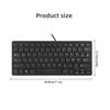 78 Keys USB Wired Keyboard, Multi-Language Options for PC/Laptop, Quiet and Compact Design (French) view 2
