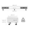 Fenge Dual Monitor Stand with 2 Drawers, 42.5 Inches Large Computer Riser for Desk, Adjustable Height Desk Shelf with Storage for Laptop, PC, TV, Printer view 3