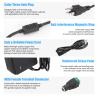24V 6A DC Power Supply Adapter 144W AOYADAISU Universal AC to DC Power Supply with 5.5mm x 2.5mm&2.1mm Output Jack, 100V-240V 24 Volt 6 Amp Power Converter for LED Strip Light, Router, Cameras view 3