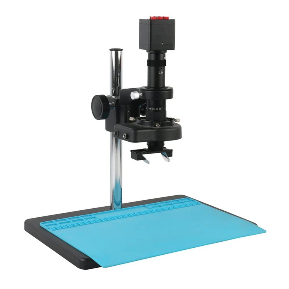 Lab Microscope Slides 2_D 3_D Freely Switch Industrial Stereo 180X C Mount Zoom Lens 1080P I_MX307 HDMI VGA Electron Video Microscope Camera Microscope Parts (Color : 180X, Size : Blue)