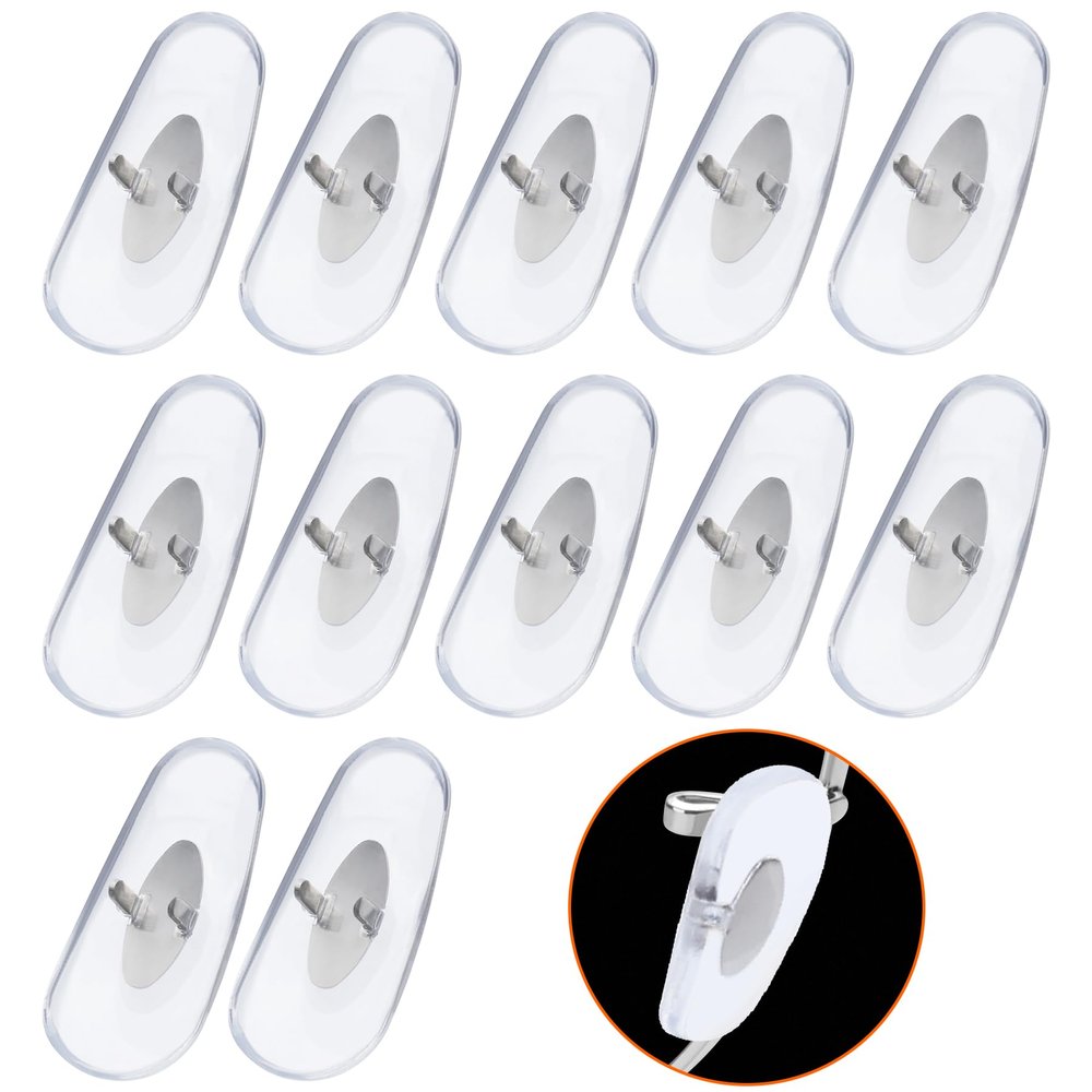 Betterun 6 Pairs Clear Soft Silicone Replacement Nose Pads for Ray-Ban Aviator RB3025/RB3026/RB3030/RB3211/RB3362/RB3445/RB4175
